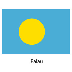 Image showing Flag  of the country  palau. Vector illustration. 
