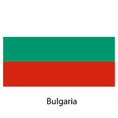 Image showing Flag  of the country  bulgaria. Vector illustration. 