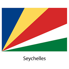 Image showing Flag  of the country  seychelles. Vector illustration. 