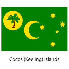 Image showing Flag  of the country cocos islands. Vector illustration. 