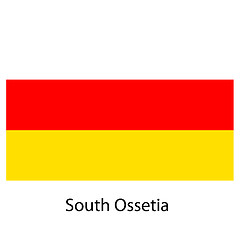 Image showing Flag  of the country  south ossetia. Vector illustration. 