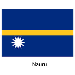 Image showing Flag  of the country  nauru. Vector illustration. 