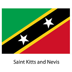 Image showing Flag  of the country  saint kitts and nevis. Vector illustration