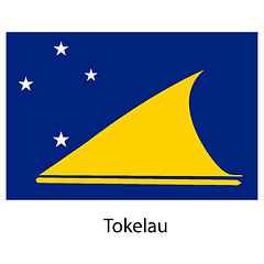 Image showing Flag  of the country  tokelau. Vector illustration. 