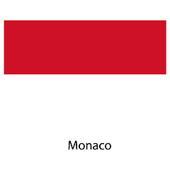 Image showing Flag  of the country  monaco. Vector illustration. 