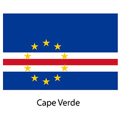 Image showing Flag  of the country  cape verde. Vector illustration. 