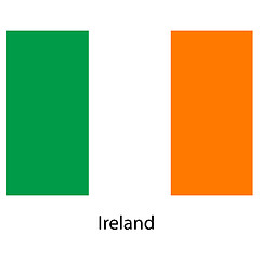 Image showing Flag  of the country  ireland. Vector illustration. 