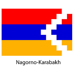 Image showing Flag  of the country  nagorno karabakh. Vector illustration. 