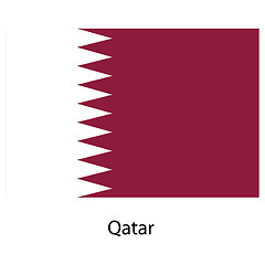 Image showing Flag  of the country  qatar. Vector illustration. 