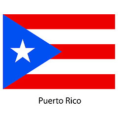 Image showing Flag  of the country  puerto rico. Vector illustration. 