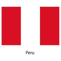 Image showing Flag  of the country  peru. Vector illustration. 