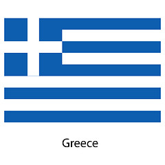 Image showing Flag  of the country  greece. Vector illustration. 