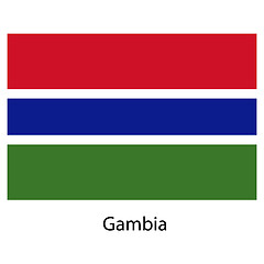 Image showing Flag  of the country  gambia. Vector illustration. 