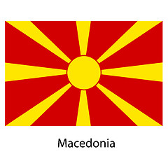 Image showing Flag  of the country  macedonia. Vector illustration. 