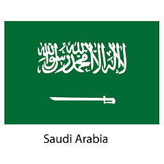 Image showing Flag  of the country  saudi arabia. Vector illustration. 