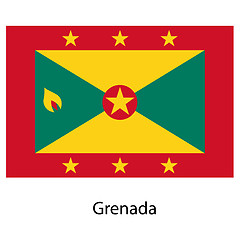 Image showing Flag  of the country grenada. Vector illustration. 