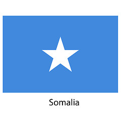 Image showing Flag  of the country  somalia. Vector illustration. 