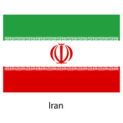 Image showing Flag  of the country  iran. Vector illustration. 