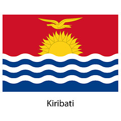 Image showing Flag  of the country  kiribati. Vector illustration. 