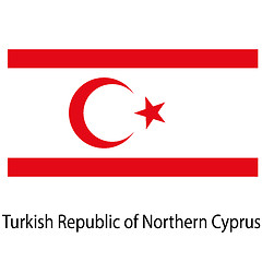 Image showing Flag  of the country  turkish republic of northern cyprus. Vecto