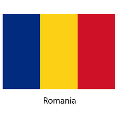 Image showing Flag  of the country  romania. Vector illustration. 