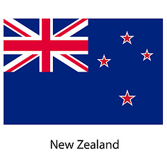 Image showing Flag  of the country  new zeland. Vector illustration. 