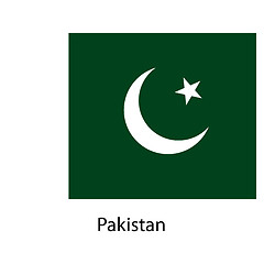 Image showing Flag  of the country  pakistan. Vector illustration. 