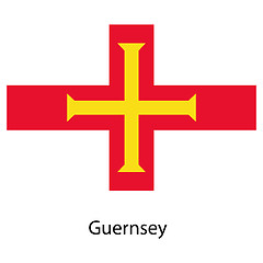 Image showing Flag  of the country  guernsey. Vector illustration. 