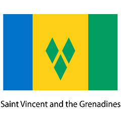 Image showing Flag  of the country  saint vincent and grenadines. Vector illus