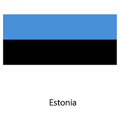 Image showing Flag  of the country  estonia. Vector illustration. 