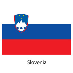 Image showing Flag  of the country  slovenia. Vector illustration. 