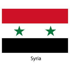 Image showing Flag  of the country  syria. Vector illustration. 