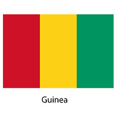 Image showing Flag  of the country  guinea. Vector illustration. 