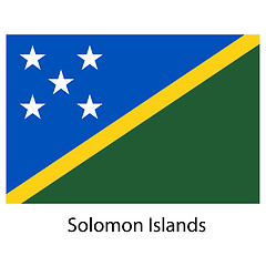 Image showing Flag  of the country  solomon islands. Vector illustration. 