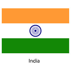 Image showing Flag  of the country  india. Vector illustration. 