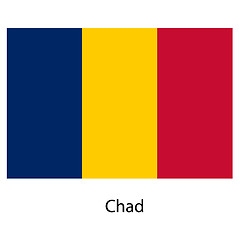 Image showing Flag  of the country  chad. Vector illustration. 