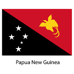 Image showing Flag  of the country  papua new guinea. Vector illustration. 