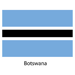 Image showing Flag  of the country  botswana. Vector illustration. 