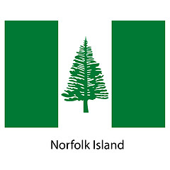 Image showing Flag  of the country  norfolk island. Vector illustration. 