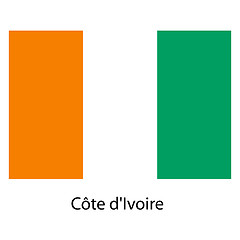 Image showing Flag  of the country  cote divoire. Vector illustration. 
