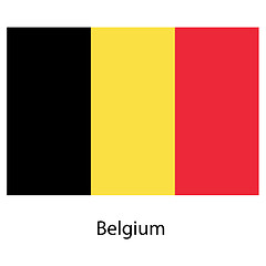 Image showing Flag  of the country  belgium. Vector illustration. 