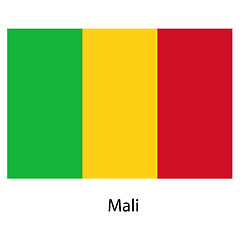 Image showing Flag  of the country  mali. Vector illustration. 