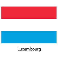 Image showing Flag  of the country  luxembourg. Vector illustration. 