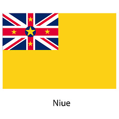 Image showing Flag  of the country  niue. Vector illustration. 