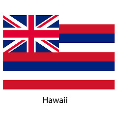 Image showing Flag  of the country  hawaii. Vector illustration. 