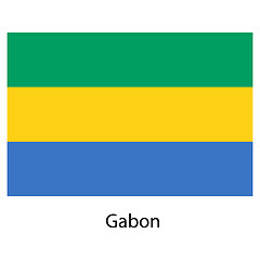Image showing Flag  of the country  gabon. Vector illustration. 