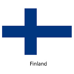 Image showing Flag  of the country  finland. Vector illustration. 