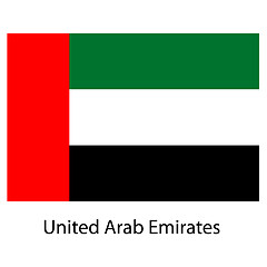 Image showing Flag  of the country  united arab emirates. Vector illustration.