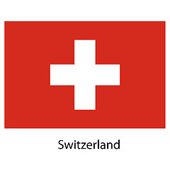 Image showing Flag  of the country switzerland. Vector illustration. 