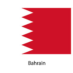 Image showing Flag  of the country  bahrain. Vector illustration. 